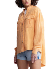 Taylee Ls Oversized Dbl Pkt Shirt