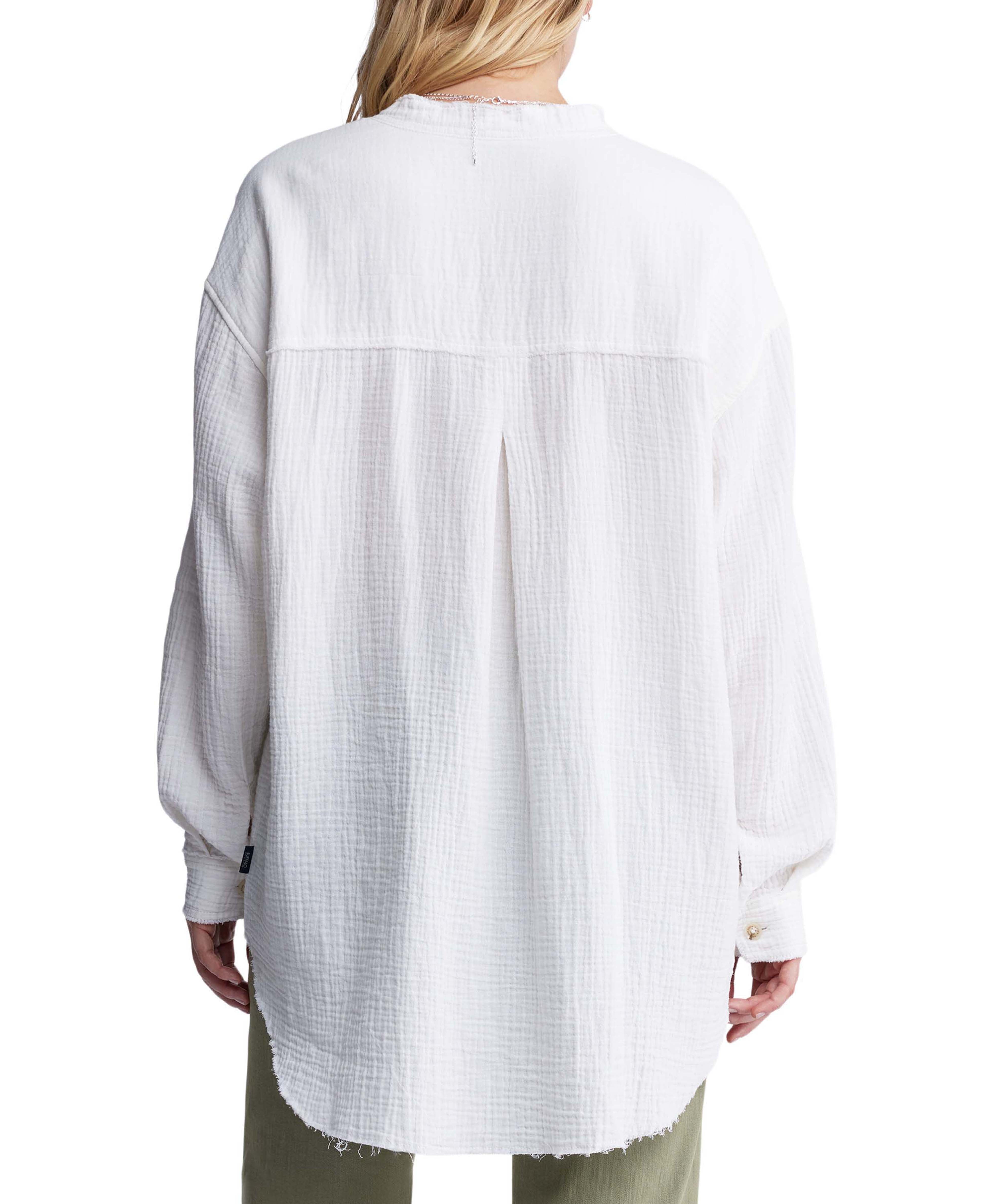  Buffalo David Bitton Taylee Ls Oversized Dbl Pkt Shirt - Marshmallow - Bonton