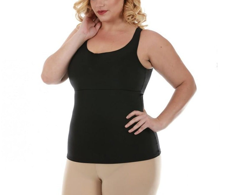  InstantFigure InstantFigure Plus Size Empire Seam Tank Top WT4061C - Black - Bonton
