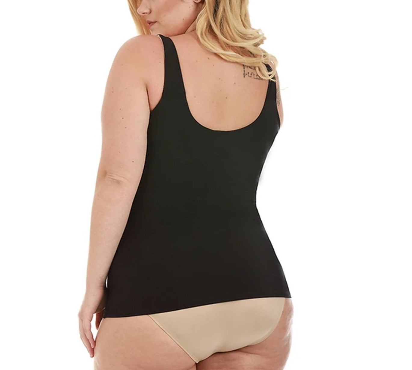  InstantFigure InstantFigure Plus Size Empire Seam Tank Top WT4061C - Black - Bonton