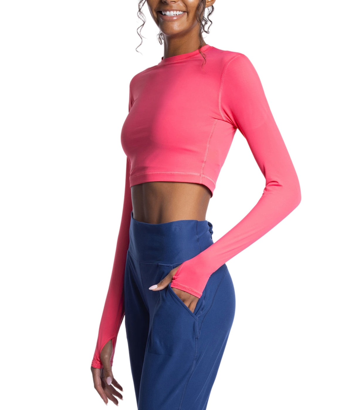  BloqUV BloqUV Women's UPF 50+ Sun Protection Everyday Crop Top - Watermelon - Bonton