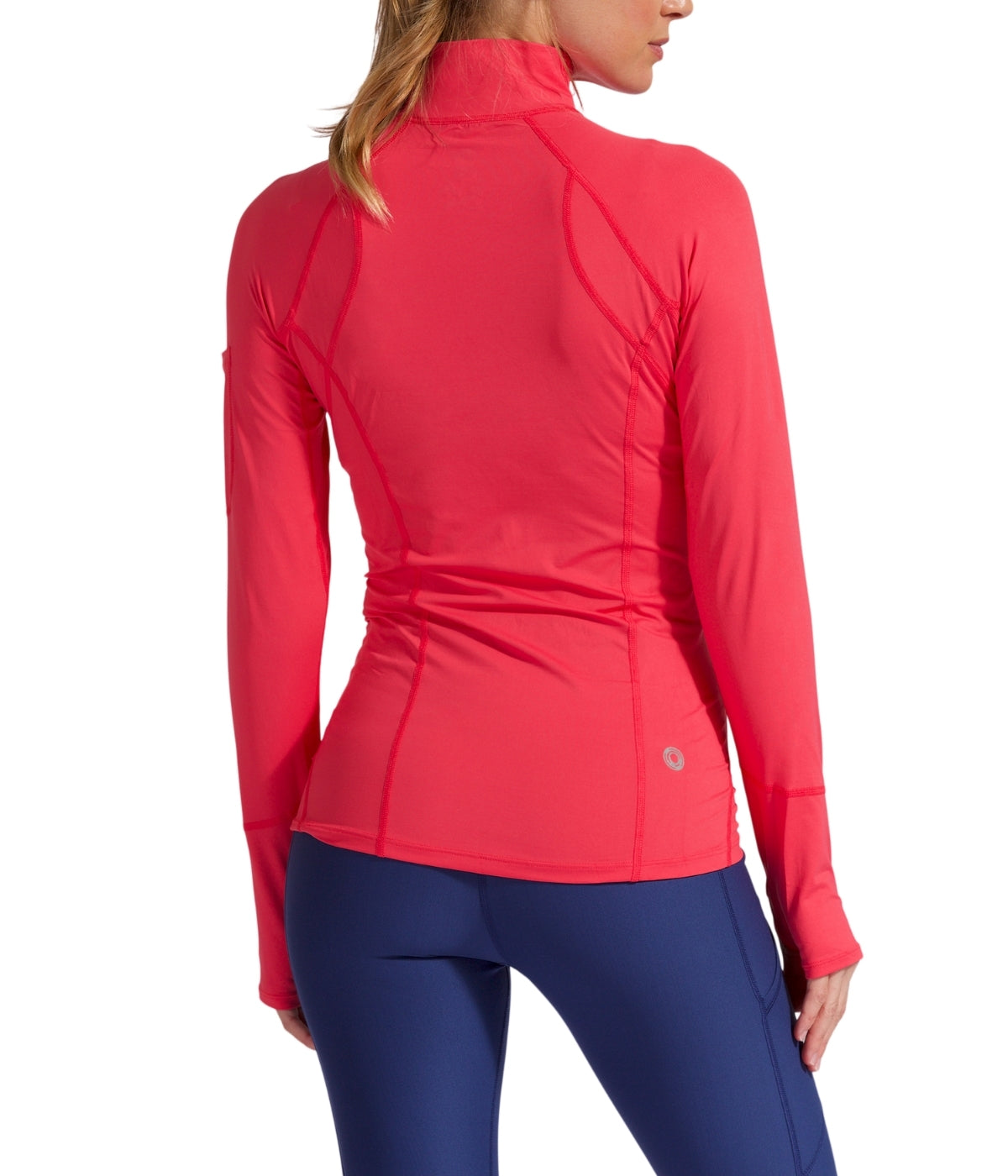  BloqUV BloqUV Women's UPF 50+ Sun Protection Mock Neck Quarter Zip Top - Watermelon - Bonton