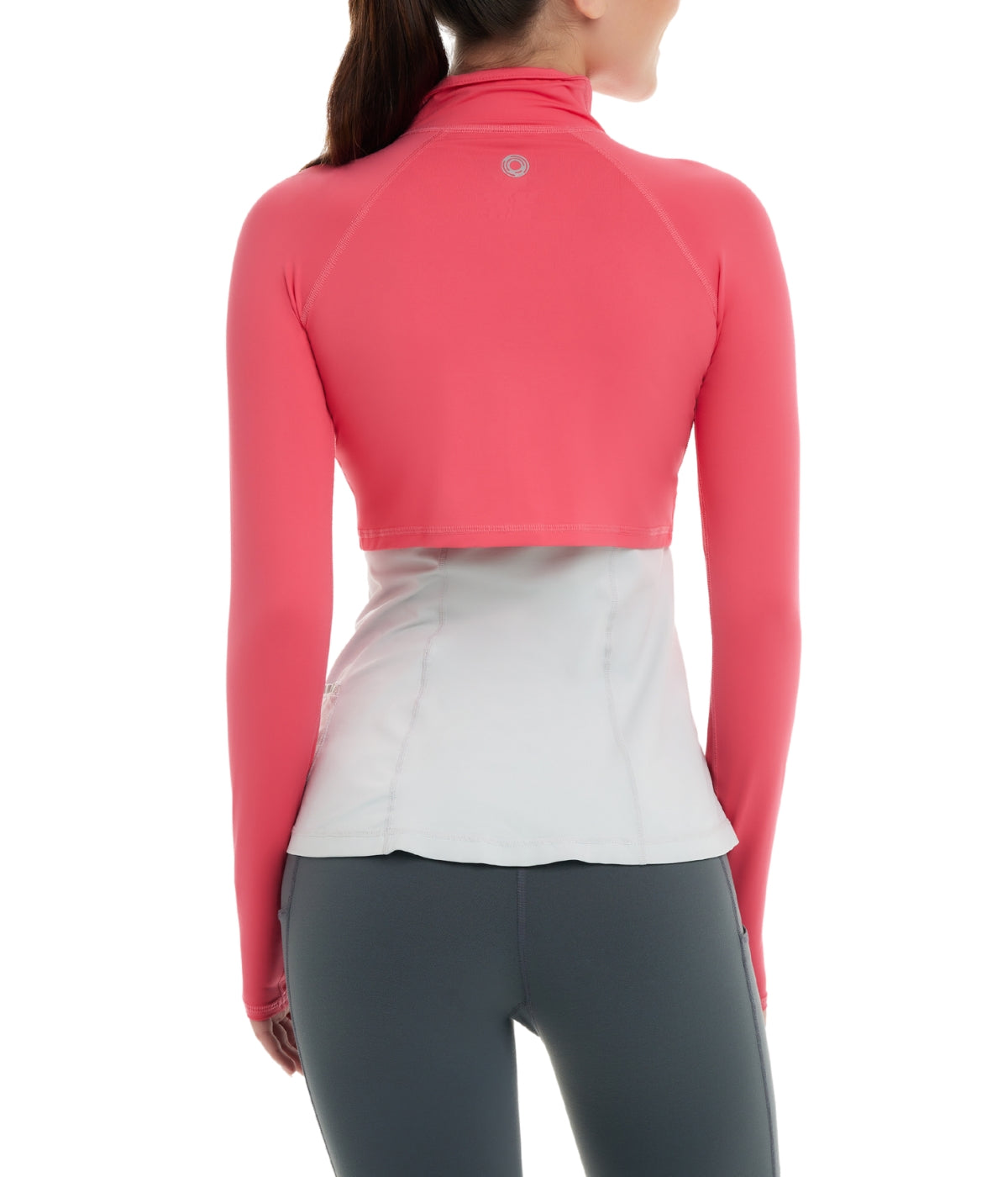  BloqUV BloqUV Women's UPF 50+ Sun Protection Full Zip Crop Top - Watermelon - Bonton