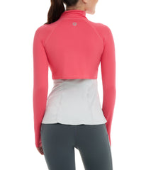 BloqUV Women's UPF 50+ Sun Protection Full Zip Crop Top