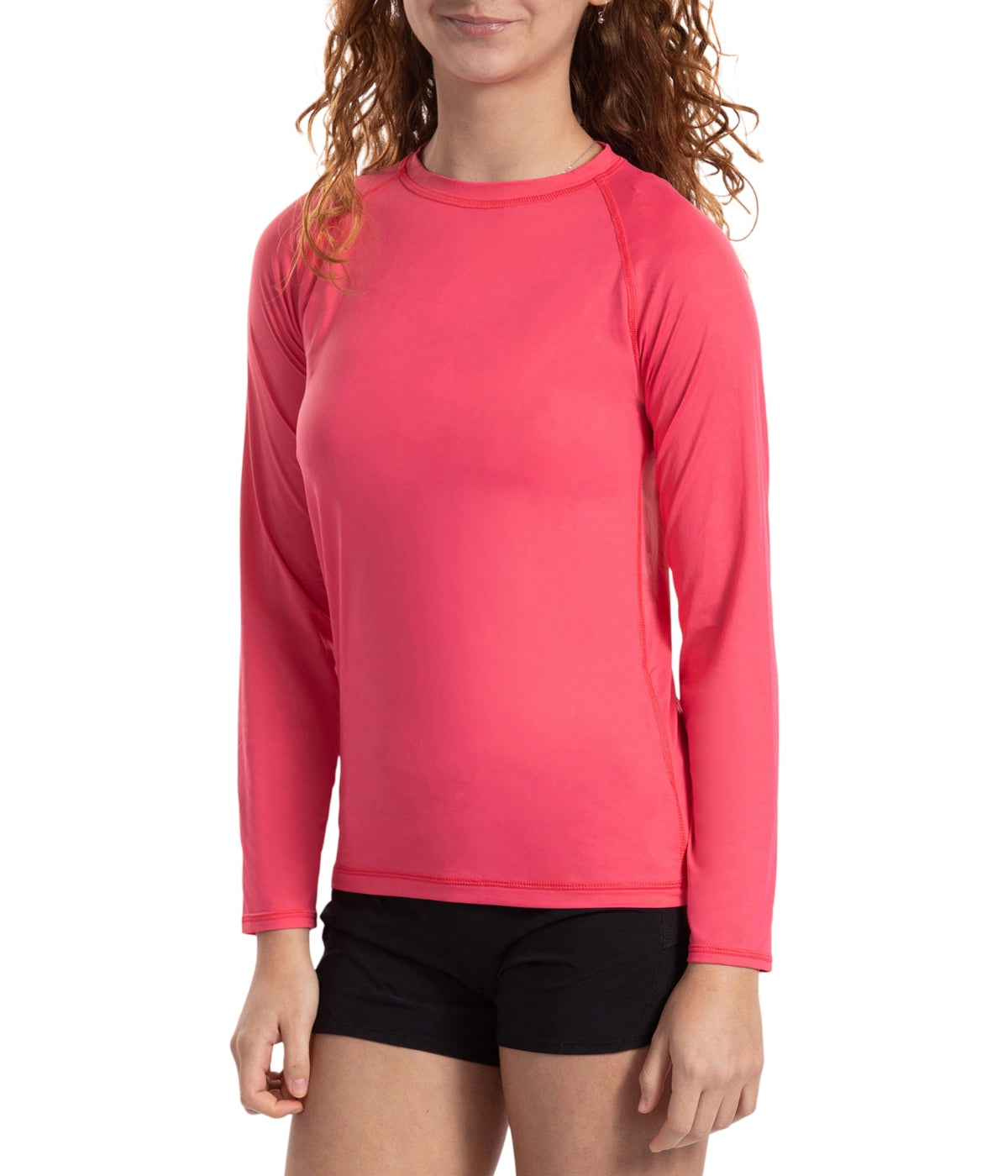  BloqUV BloqUV Kids' UPF 50+ Sun Protection Long Sleeve Crew Neck Top - Watermelon - Bonton