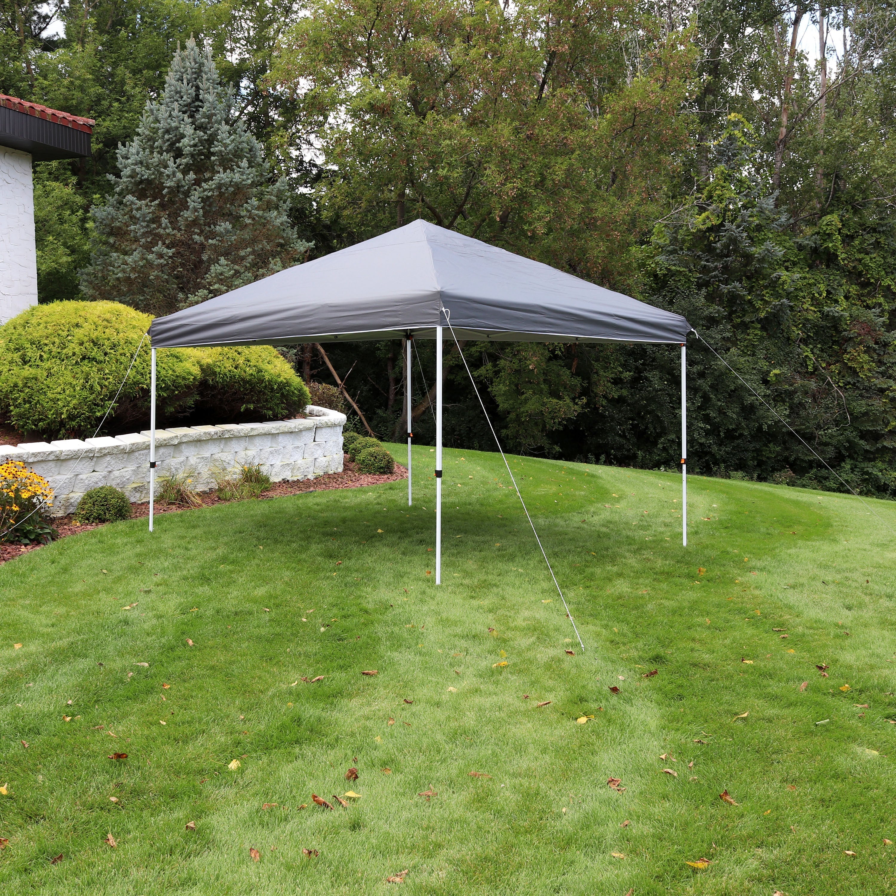  Sunnydaze Decor Standard Pop Up Canopy with Carry Bag - 12' x 12' - Gray - Bonton