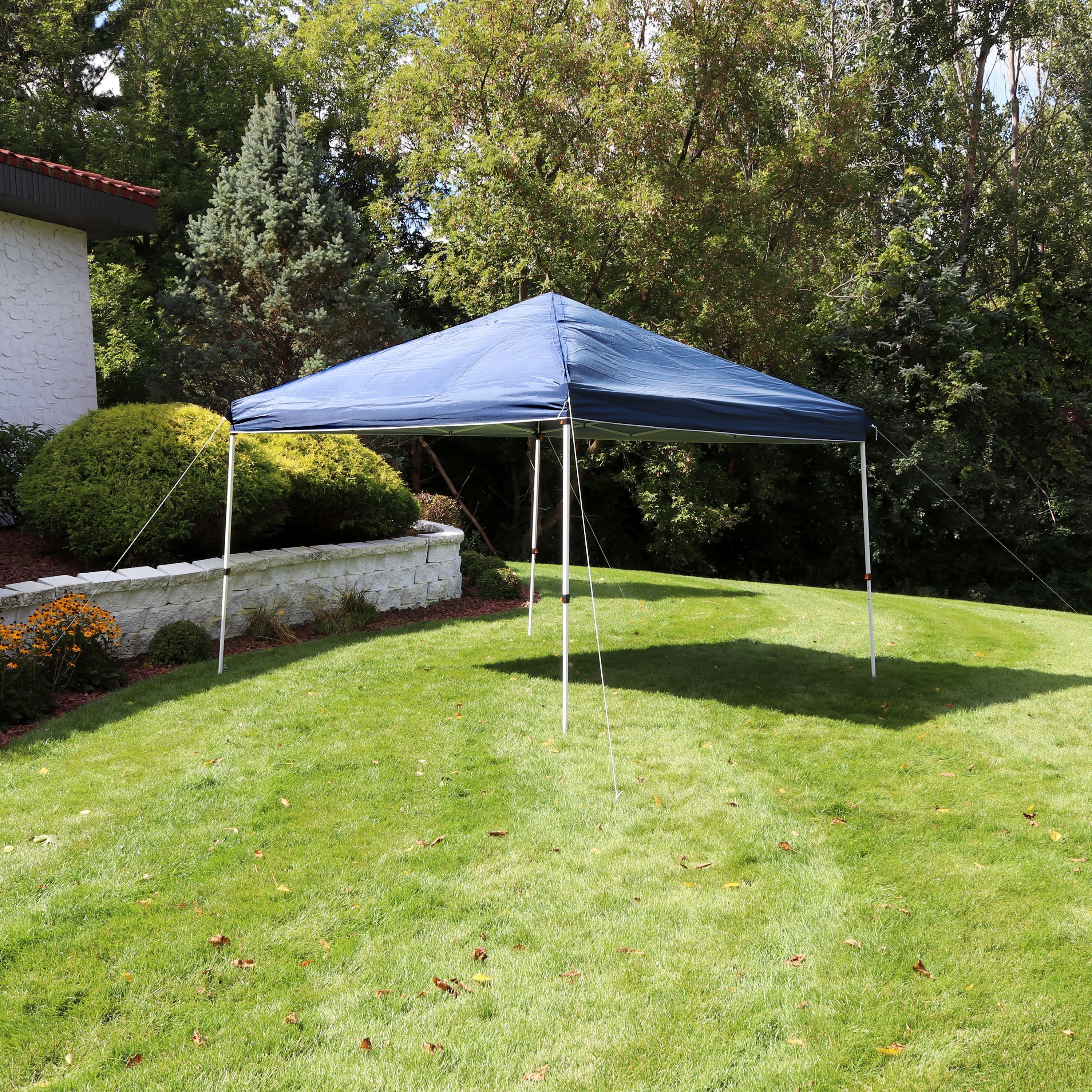  Sunnydaze Decor Standard Pop Up Canopy with Carry Bag - 12' x 12' - Blue - Bonton