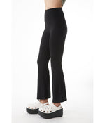 Oaywater Fit and Flare Sporty Yoga Legging with Enhanced Seam Lines Black