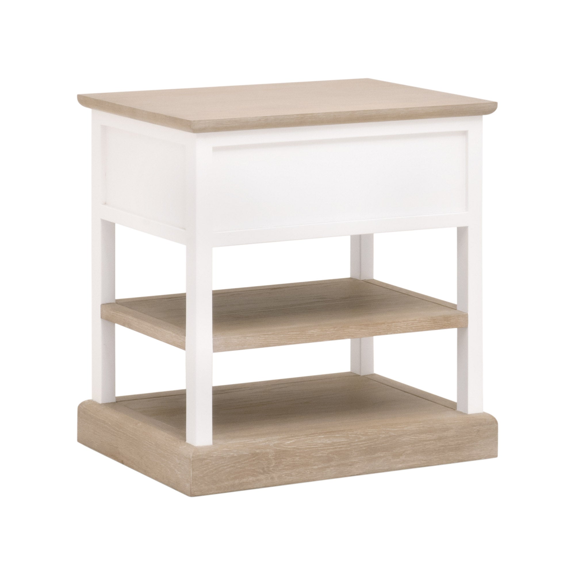  Essentials For Living Weave 1-Drawer Side Table - Smoke Gray Oak - Bonton