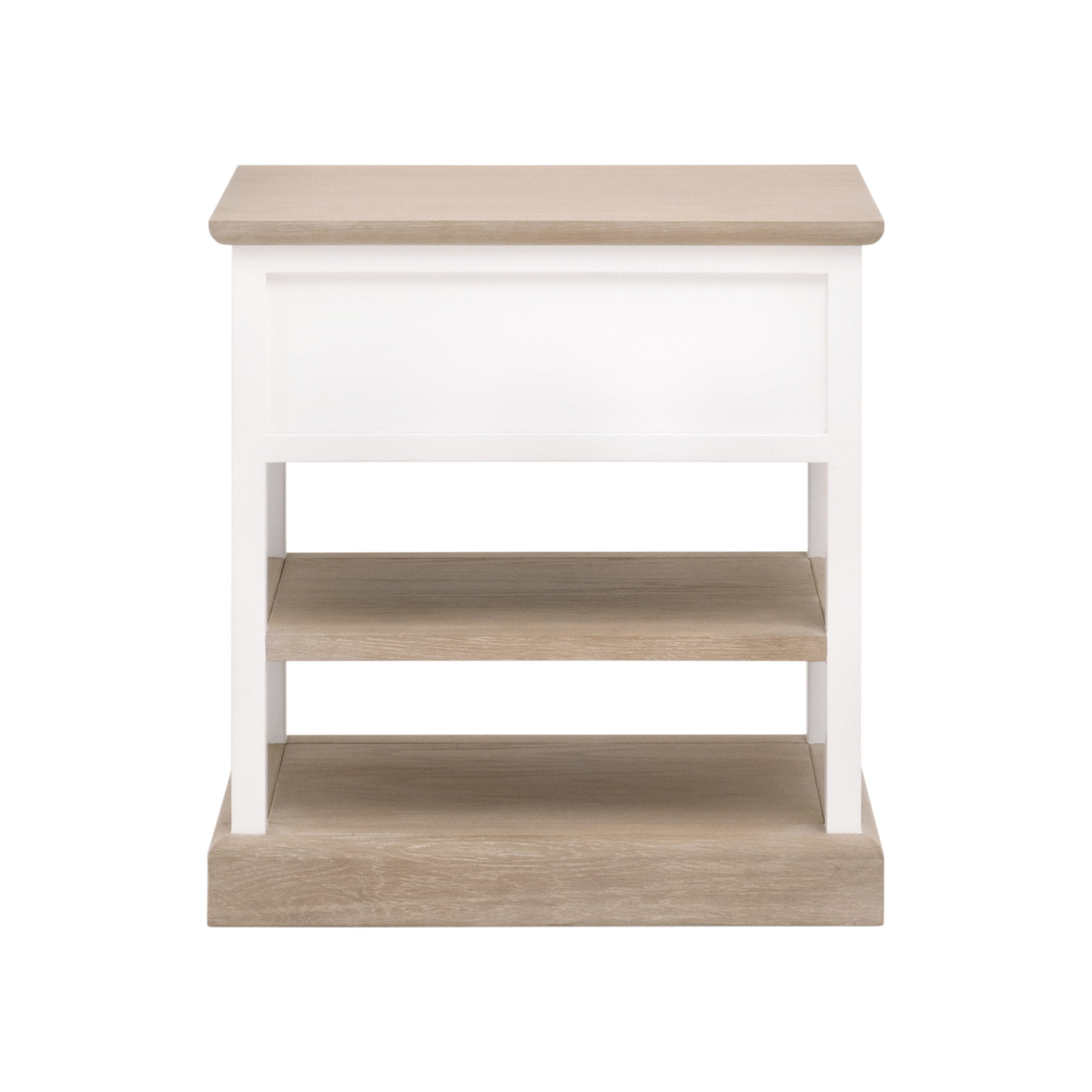  Essentials For Living Weave 1-Drawer Side Table - Smoke Gray Oak - Bonton