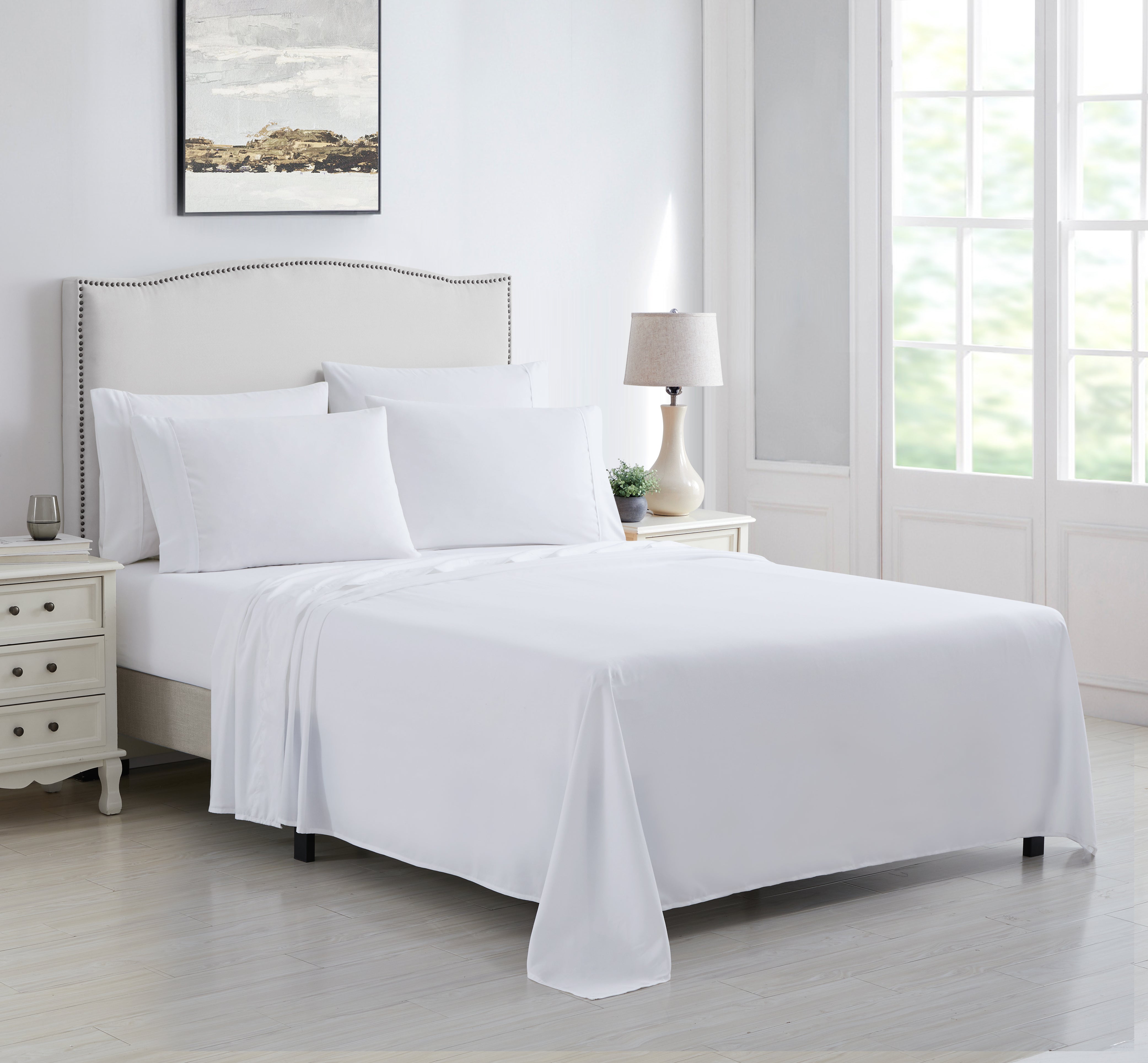  Kathy Ireland Home Kathy Ireland 6 Piece Brushed Microfiber Sheet Set - Full - Bonton
