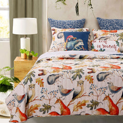 Willow Forest Friends Reversible Quilt Set