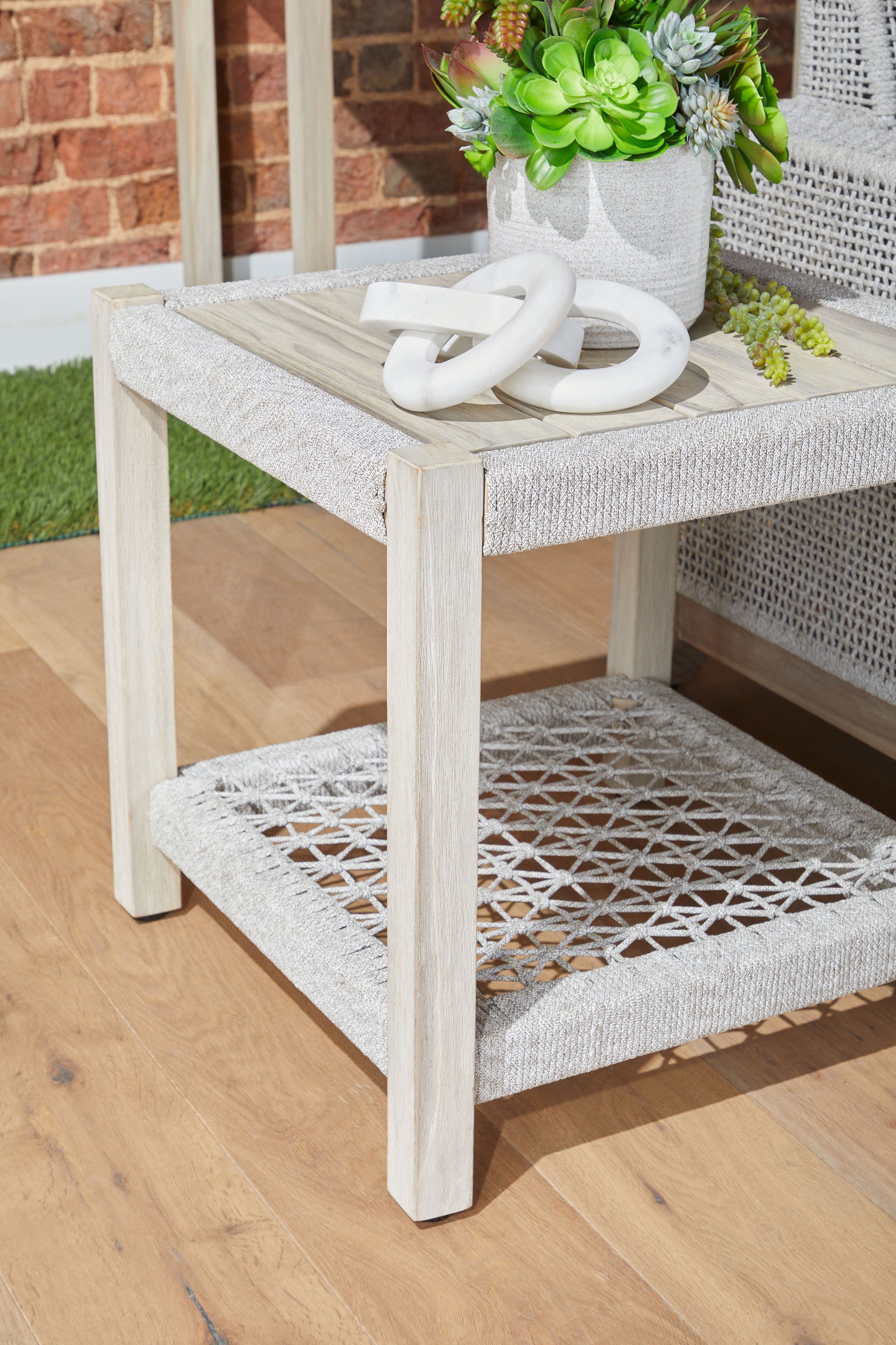  Essentials For Living Wrap Outdoor End Table - Gray - Bonton