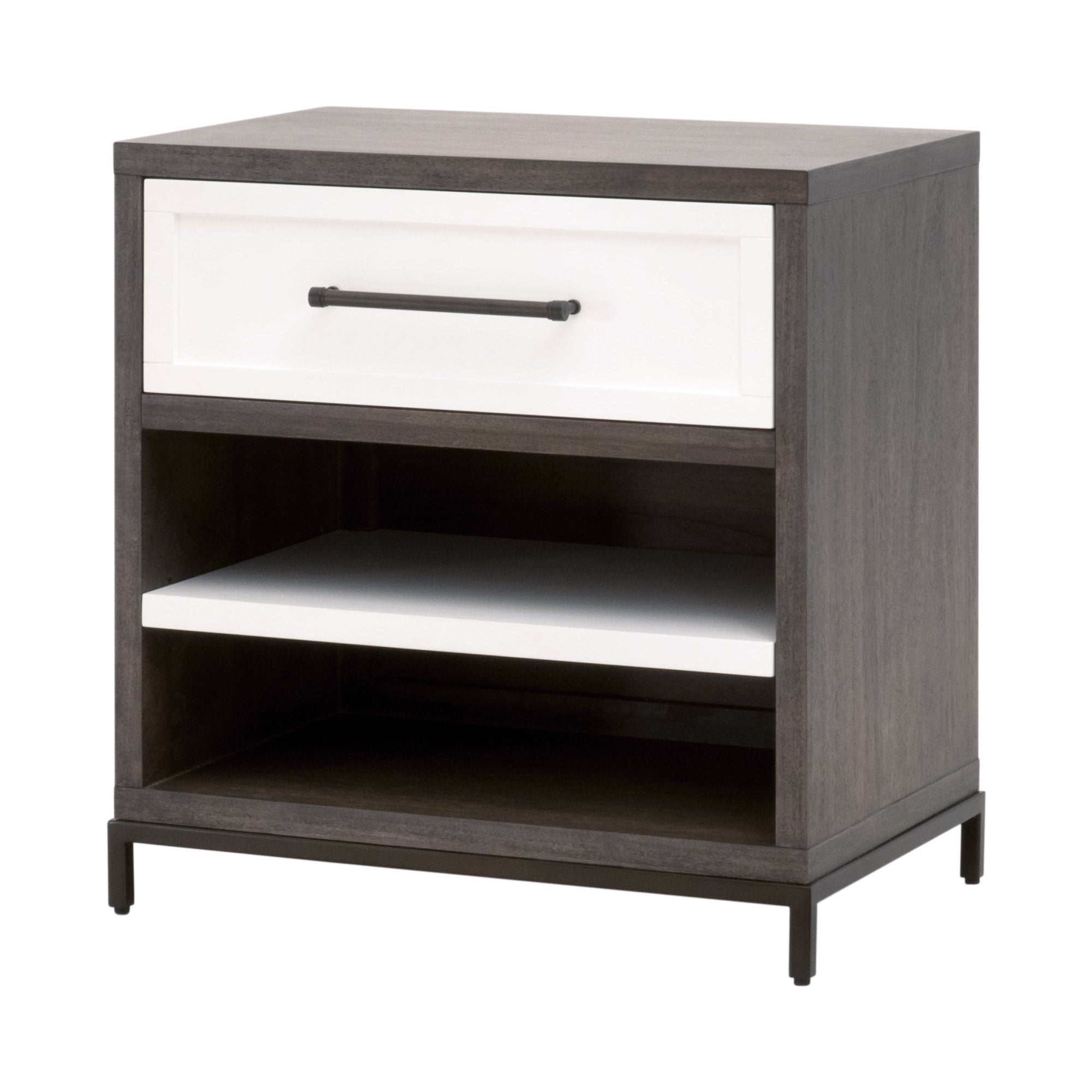  Essentials For Living Wrenn 1-Drawer Nightstand - White - Bonton