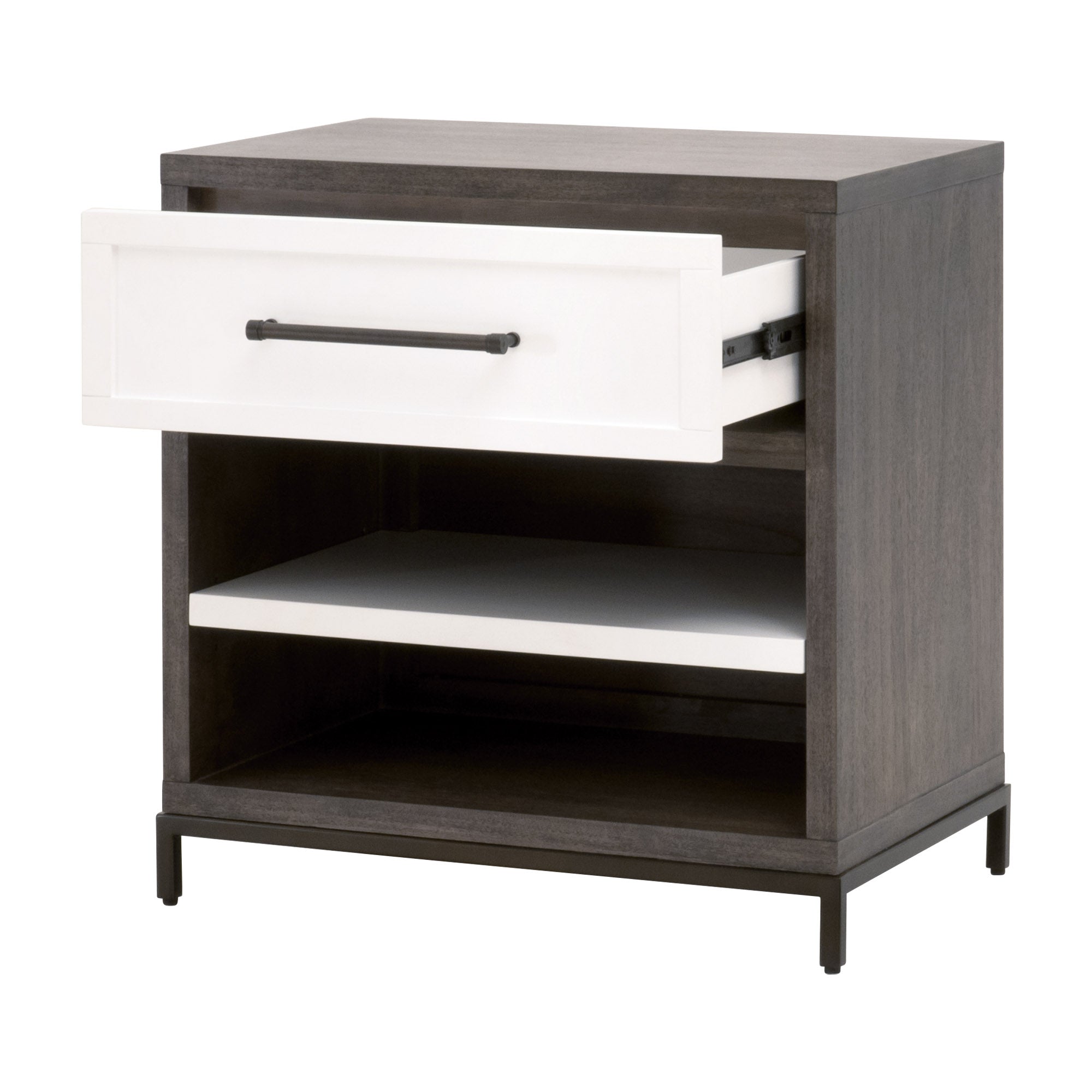  Essentials For Living Wrenn 1-Drawer Nightstand - White - Bonton