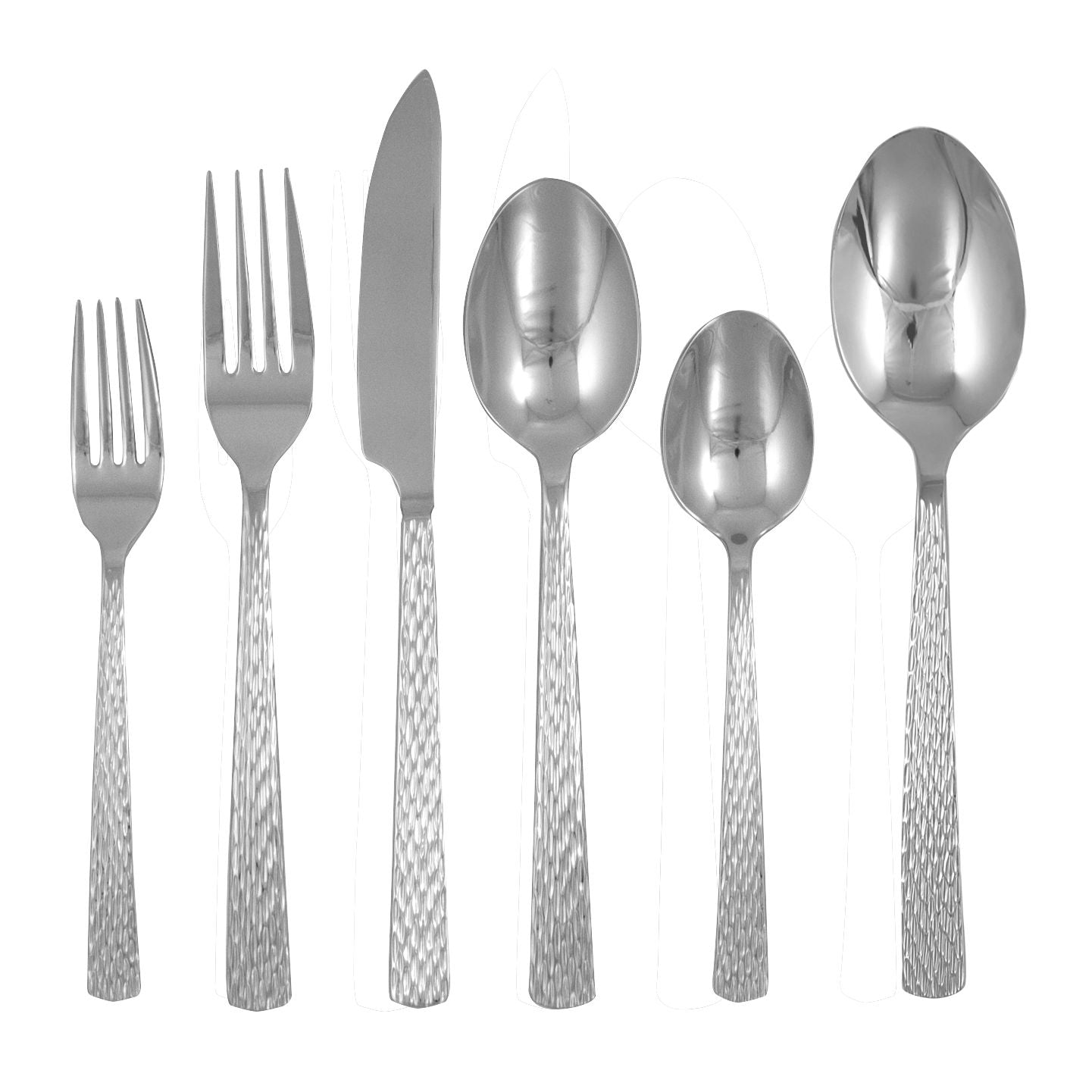  Ginkgo Clifton Stainless Steel Flatware 42 Piece Set - Mirror Stainless Steel - Bonton