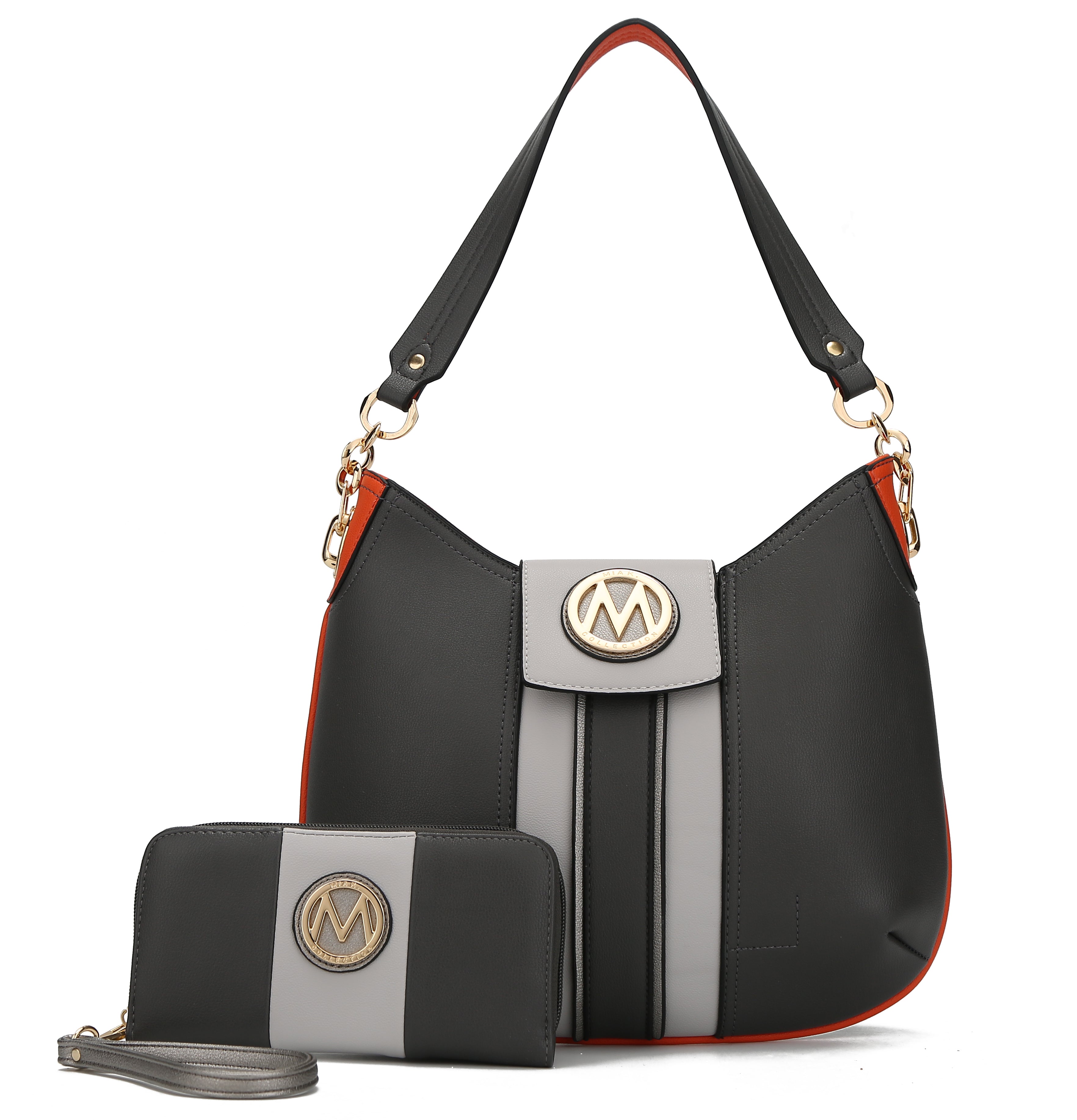  MKF Collection Torri Hobo Bag and Wallet Set - Black - Bonton