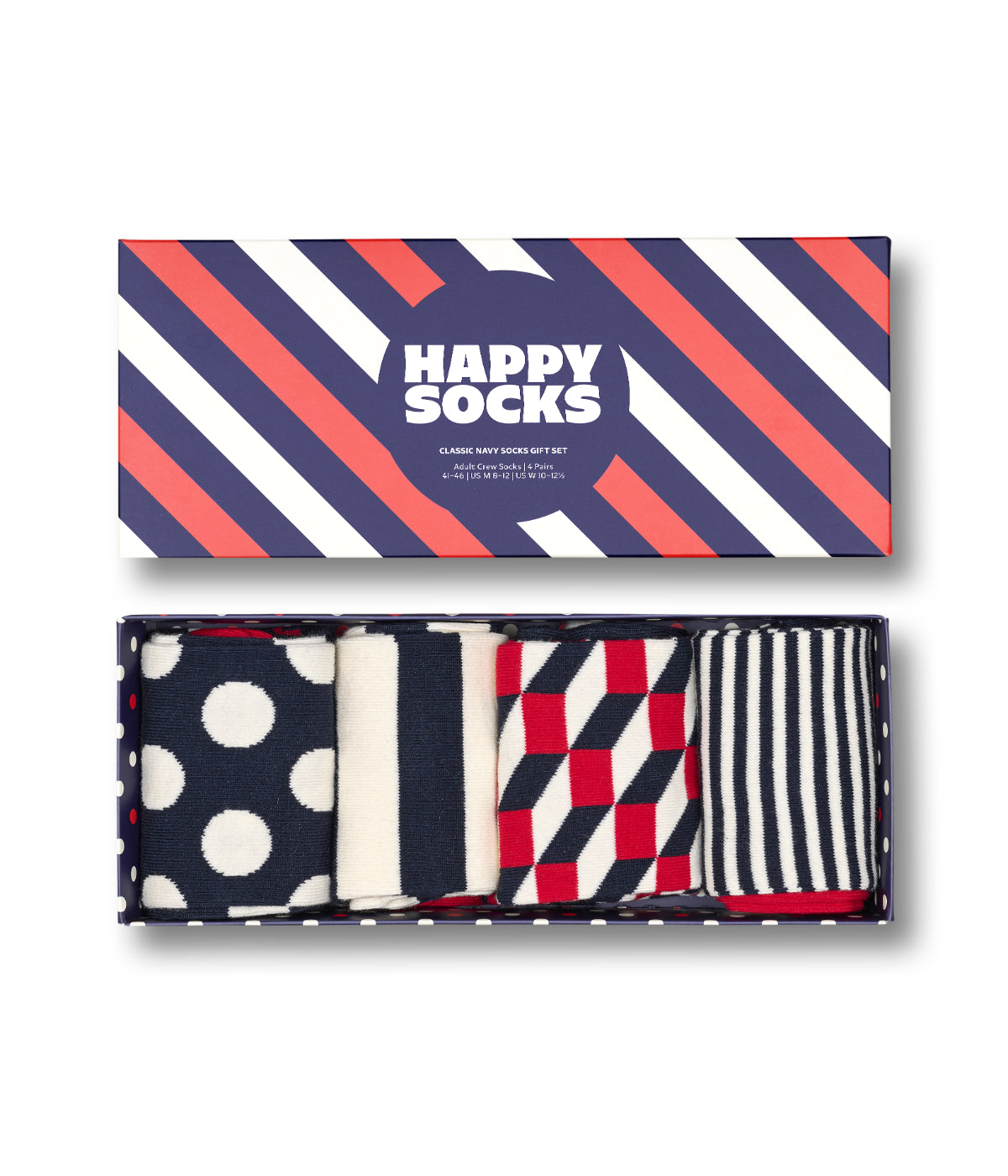  Happy Socks 4-Pack Classic Navy Socks Gift Set Multi - Multi - Bonton