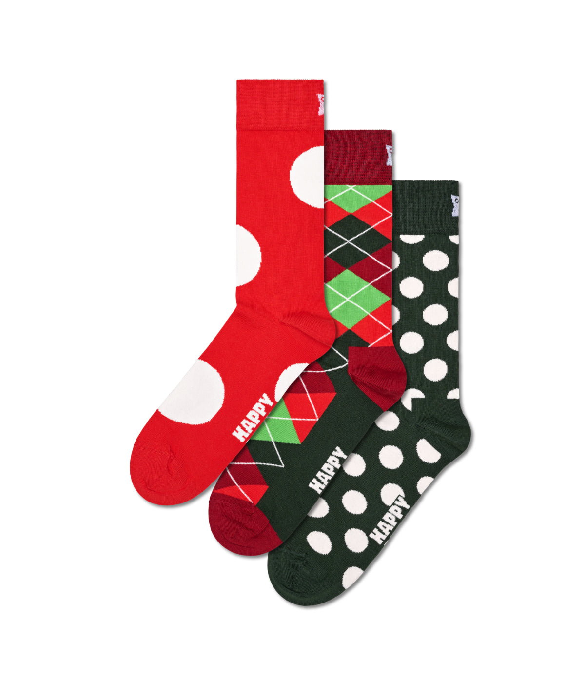  Happy Socks 3-Pack Holiday Classics Gift Set Multi - Multi - Bonton