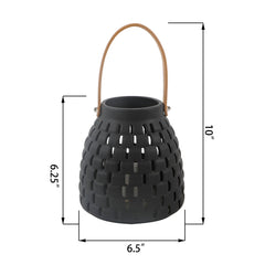 Ceramic Lantern Featuring LED Honeycomb