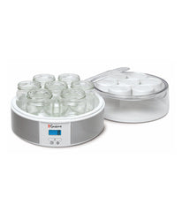 Digital Yogurt Maker With 7 Glass Jars and 15 Hours Timer White