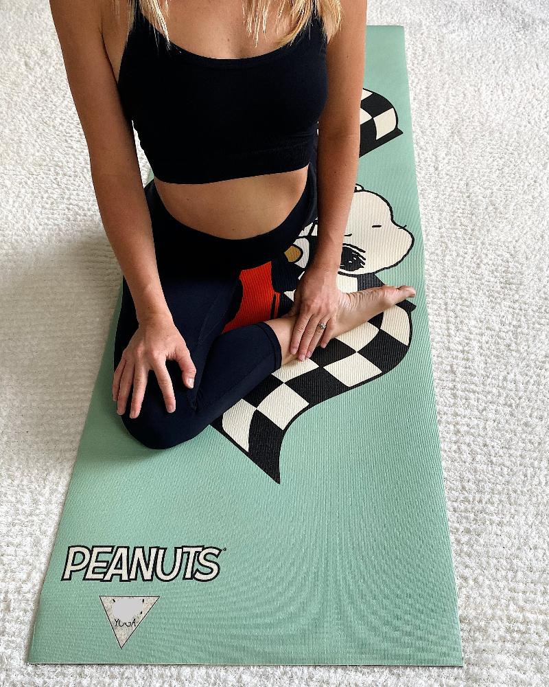  Yune Yoga Yune Yoga Mat Peanuts Snoopy Race Car by Yune Yoga - Default Title - Bonton