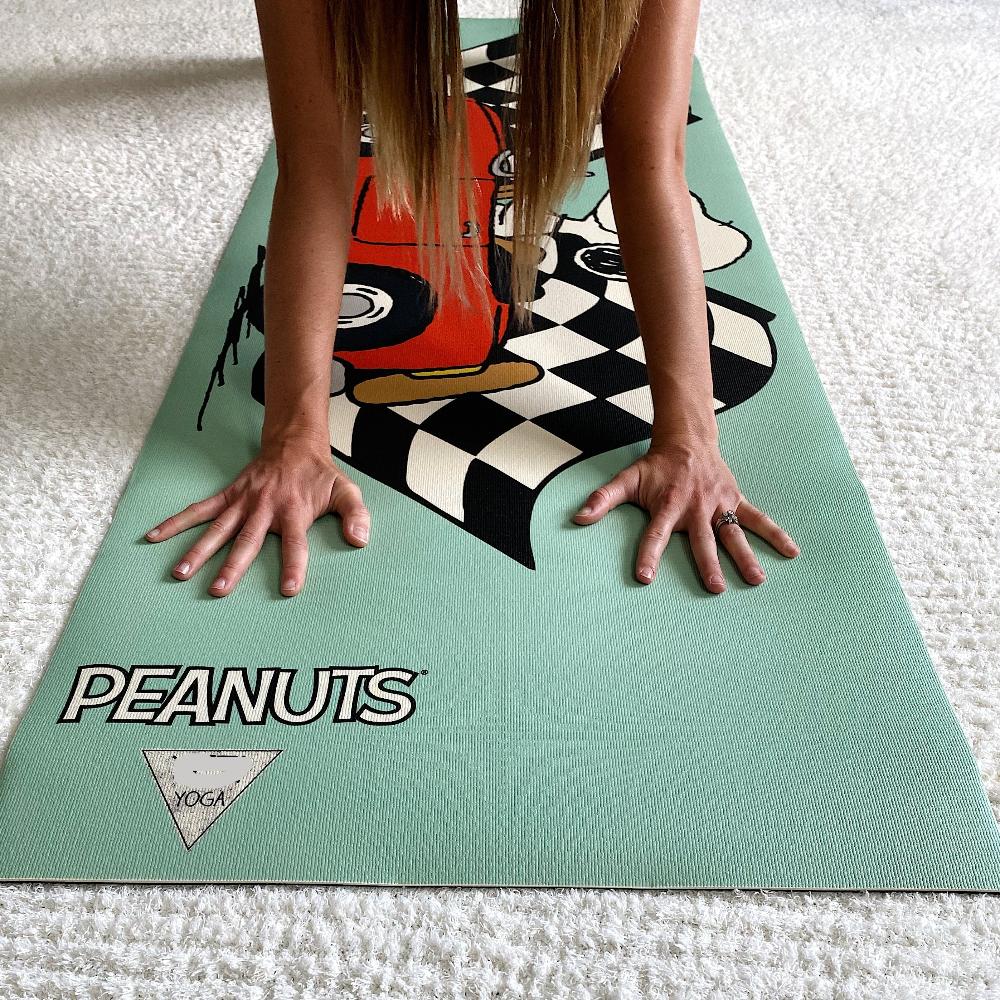  Yune Yoga Yune Yoga Mat Peanuts Snoopy Race Car by Yune Yoga - Default Title - Bonton