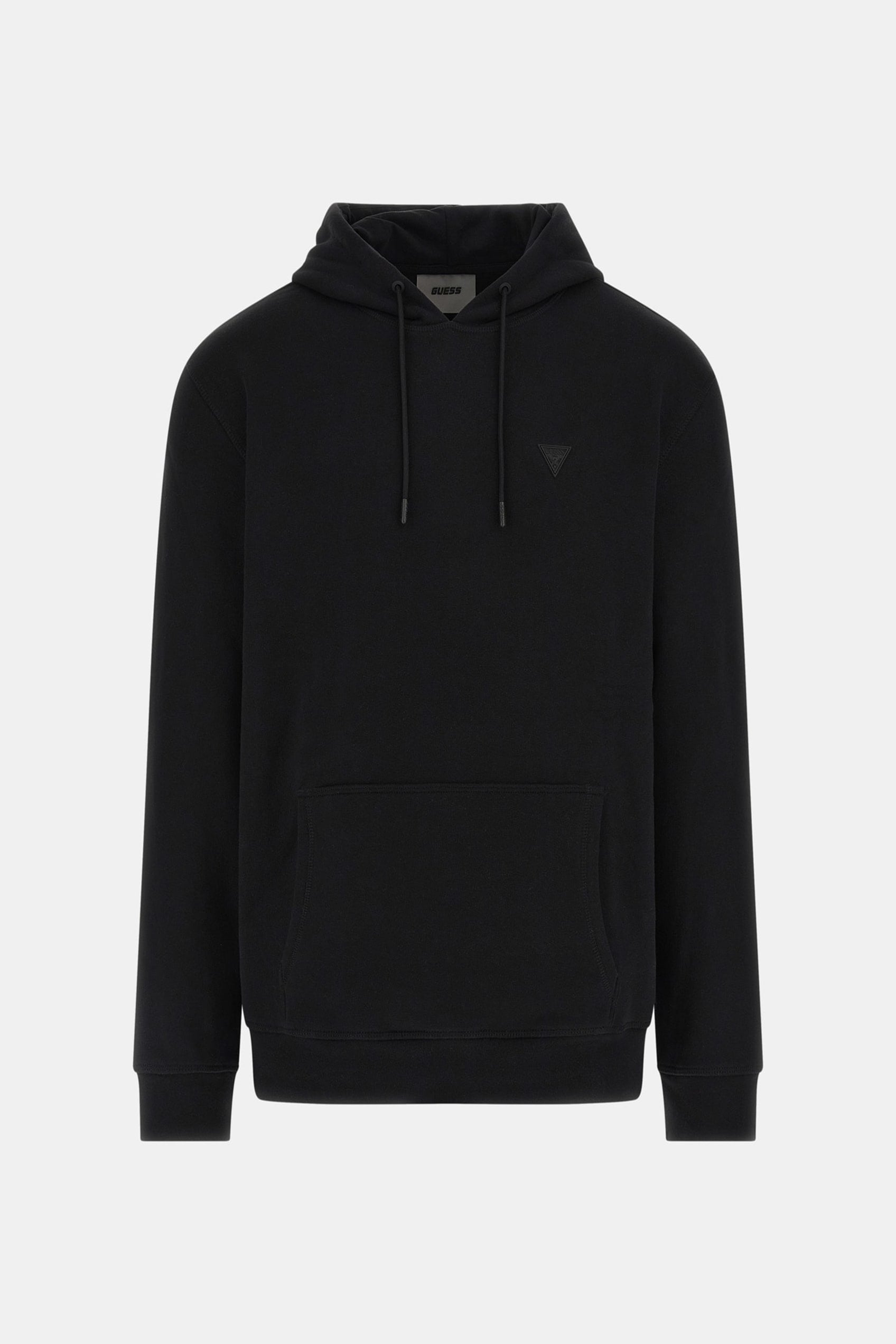  Guess Men's Eco Aldwin Hooded Sweatshirt - Jet Black - Bonton