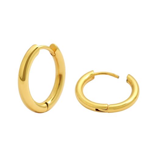  Gemesis Jewels by Edforce Endless Round Hoop Earrings - Gold - Bonton