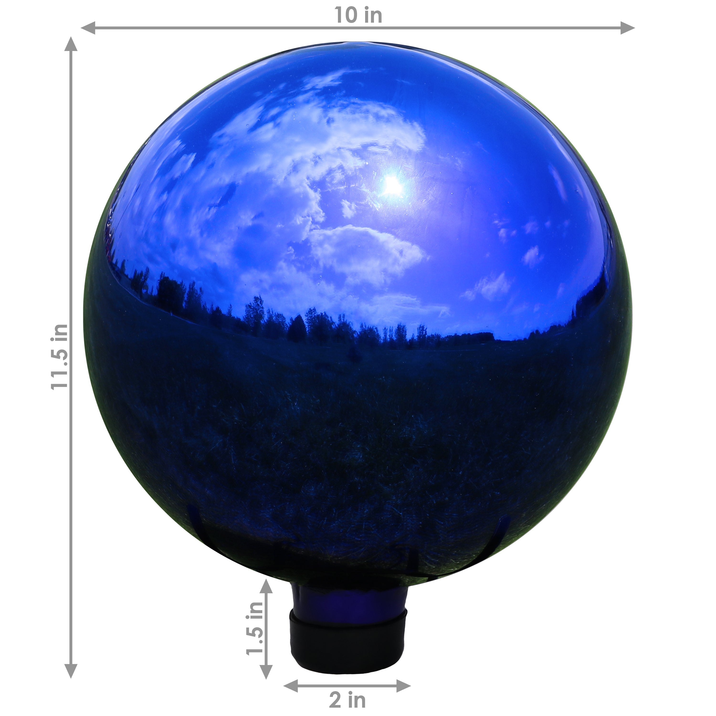  Sunnydaze Decor Mirrored Gazing Globe Ball - 10