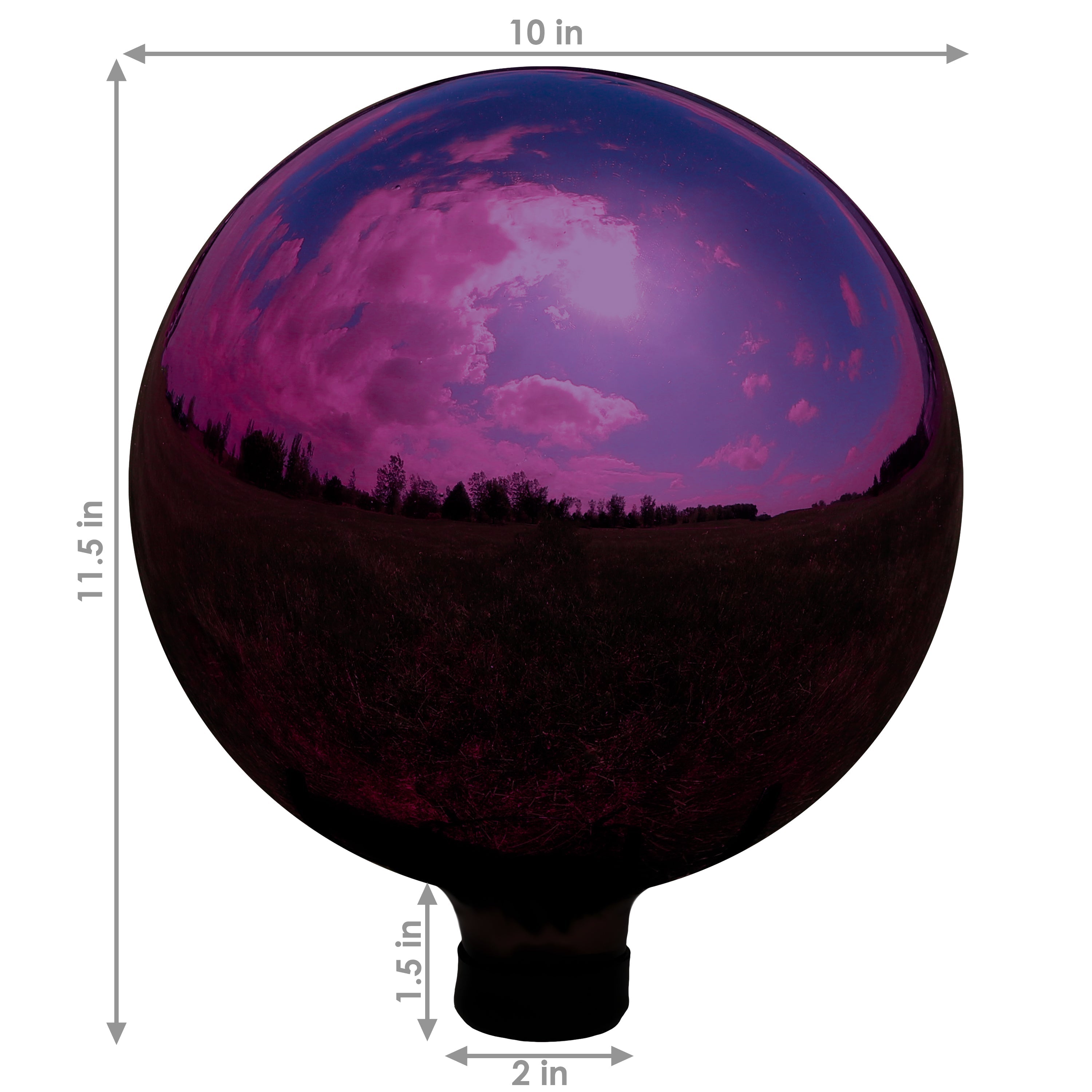  Sunnydaze Decor Mirrored Gazing Globe Ball - 10