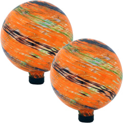 Bright Summer Burst Gazing Globe Sphere - 10" Diameter Pack of 2