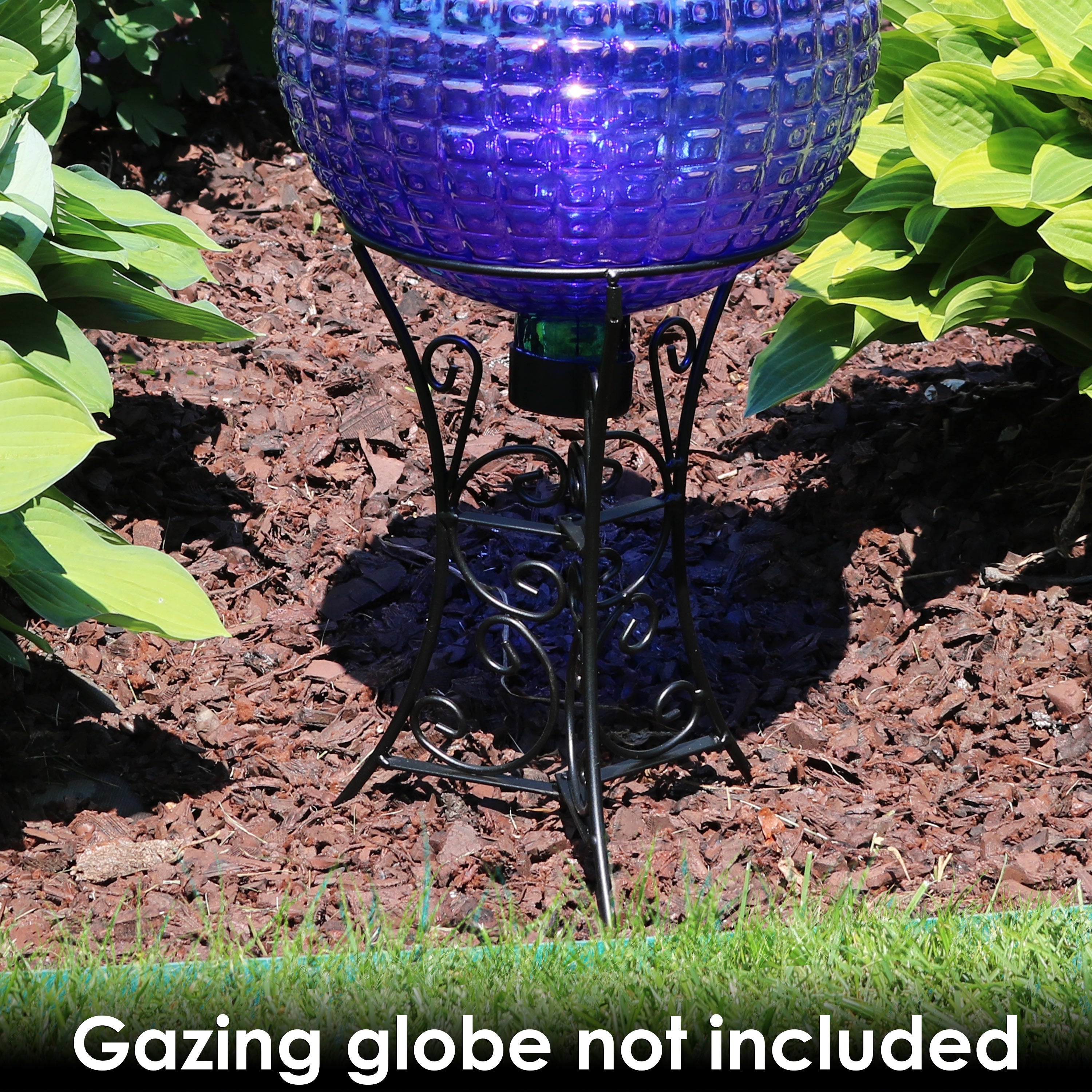  Sunnydaze Decor Steel Scroll Gazing Ball Stand for 10