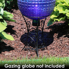 Steel Scroll Gazing Ball Stand for 10" or 12" Garden Gazing Globes - 11"