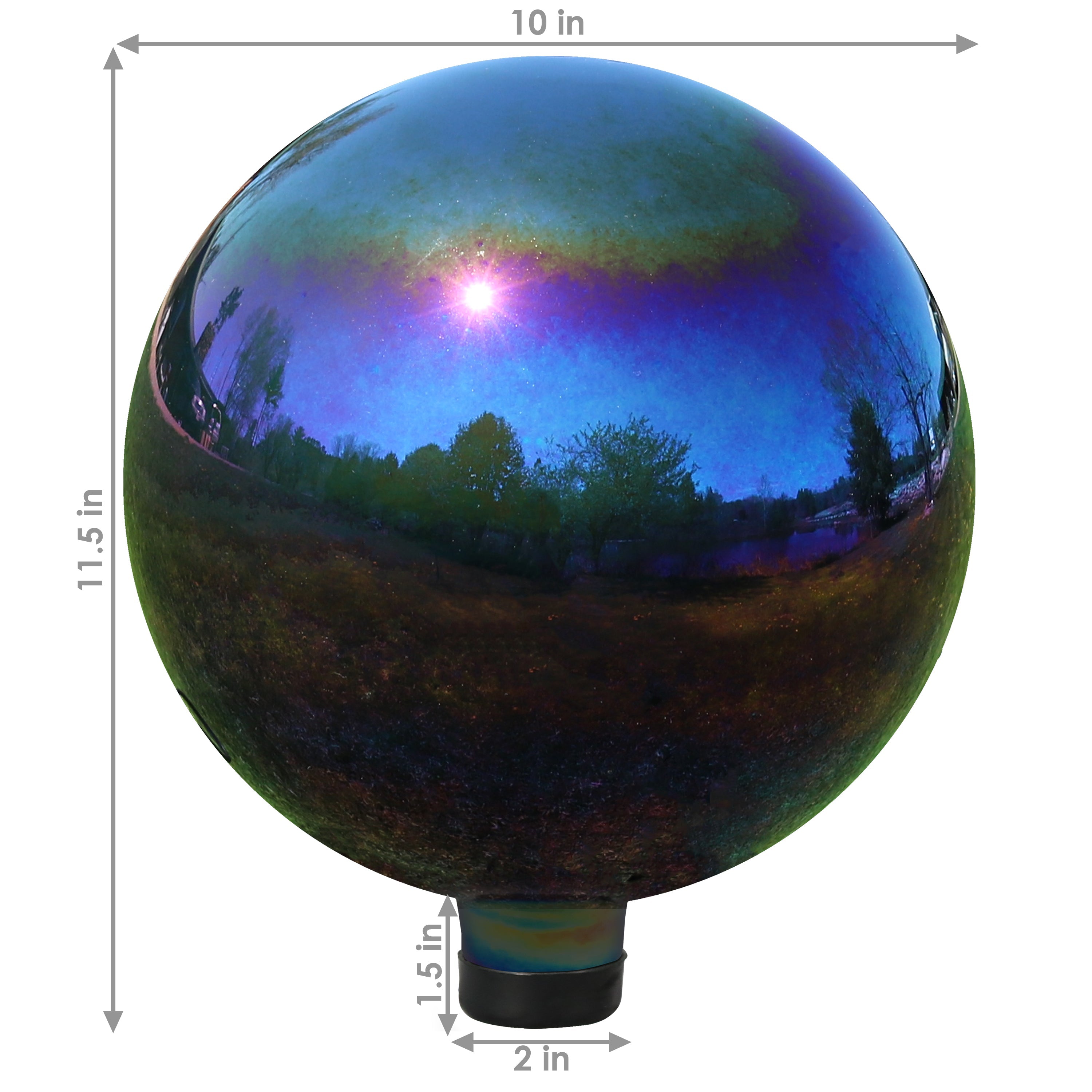  Sunnydaze Decor Mirrored Gazing Globe Ball - 10