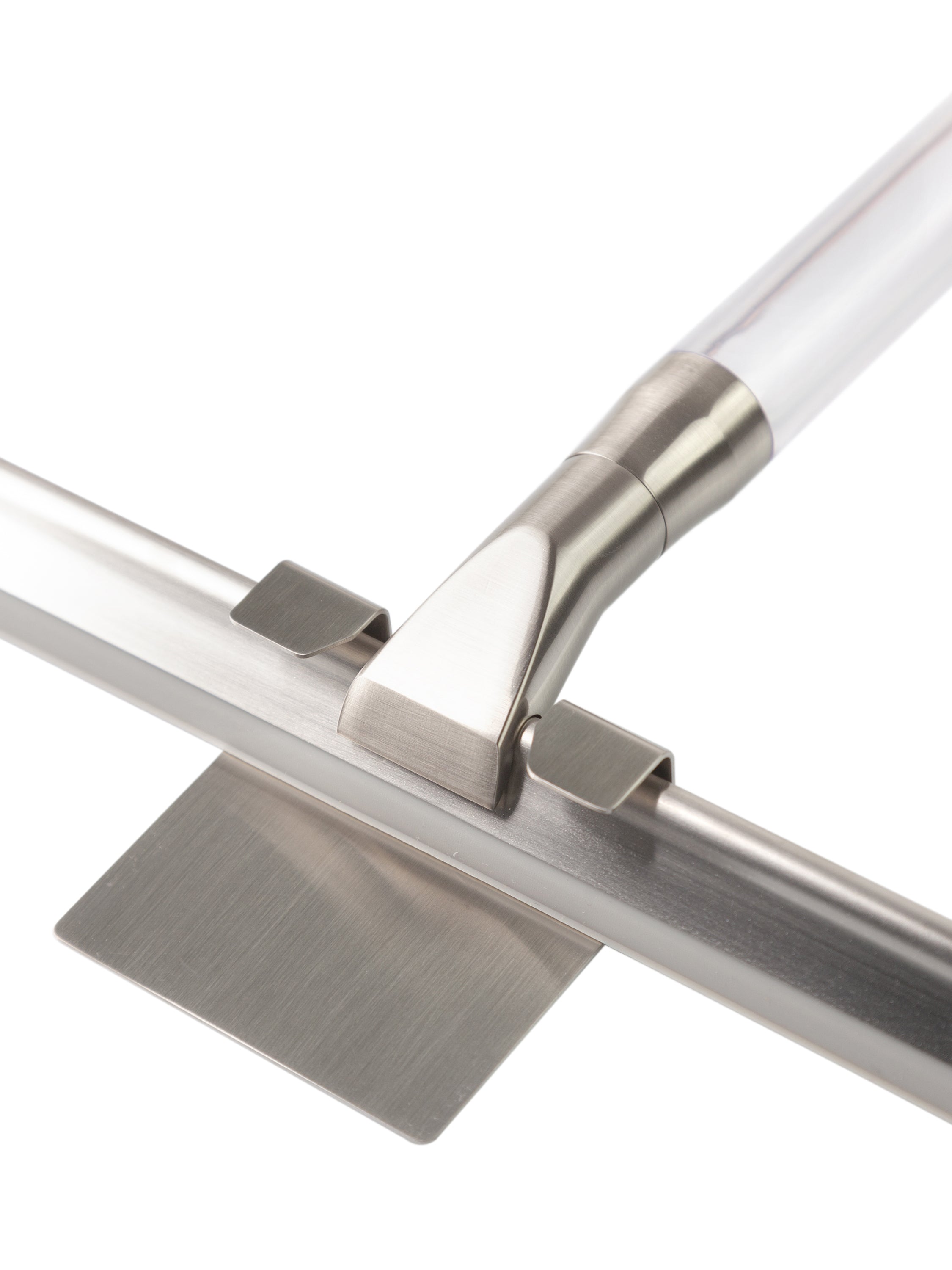  Zadro Shower Squeegee With Silicone Blade & Wall Mounting Bracket - Satin Nickel/Clear Acrylic - Bonton