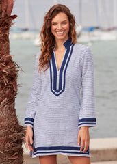 Navy Stripe Terry Tunic