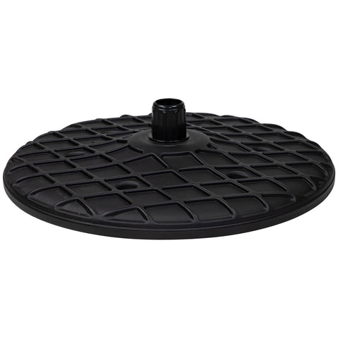19.75" Black Outdoor Umbrella Table Tray