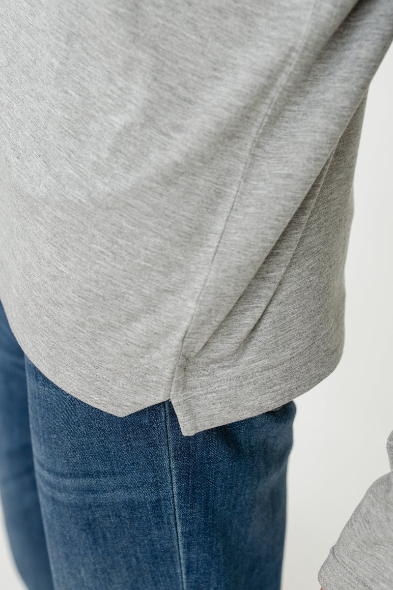  Cabana Life Grey Bamboo Long Sleeve Sun Shirt - S - Bonton