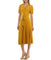 ITY Monaco Stretch Dress with Pleated Skirt and Button Up Collar Neck Gold Ray