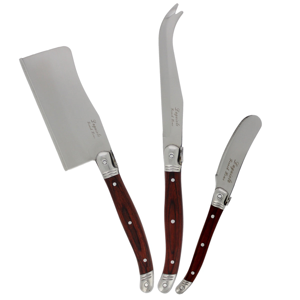  French Home 3 Piece Large Laguiole Pakkawood Cheese Knife Set - Default Title - Bonton