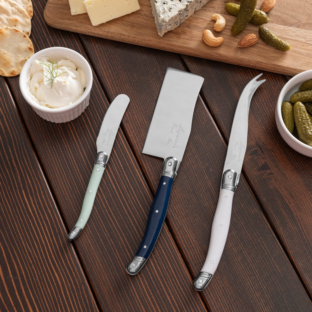  French Home French Home Laguiole Set of 3 Cheese Knives - Sea Salt - Default Title - Bonton