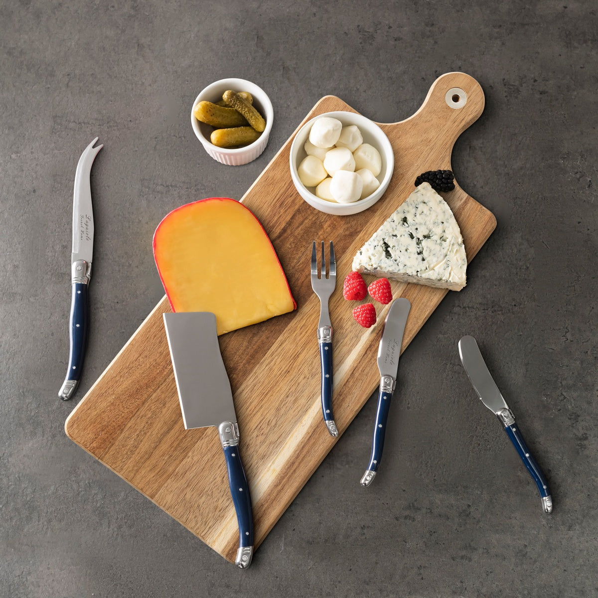  French Home French Home Laguiole 12-Piece Navy Charcuterie Set With Wood Board - Default Title - Bonton