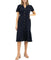 Button up Sharkskin Shirtdress Deep Navy