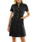 Sharkskin Shirtdress with Strap Detail Very Black