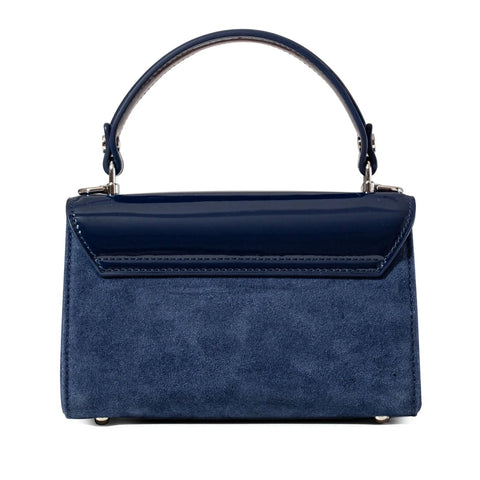 Lili Bag - Navy Patent & Suede