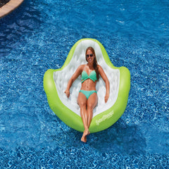 Inflatable Lotus Blossom Swimming Pool Duo Lounger - 80" - Green