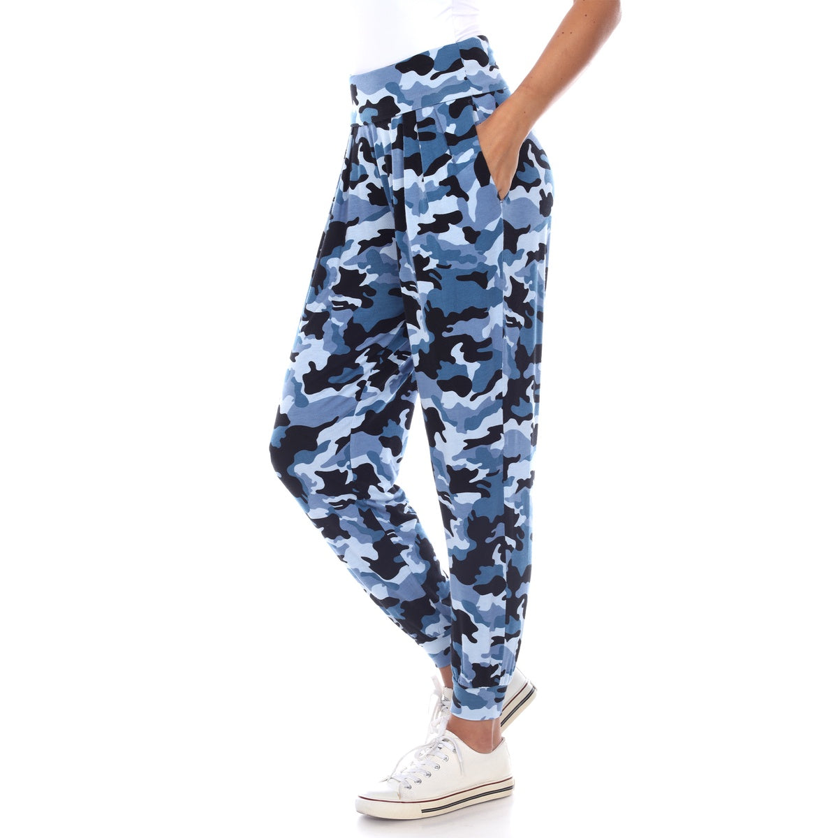  White Mark Camo Harem Pants - L - Bonton