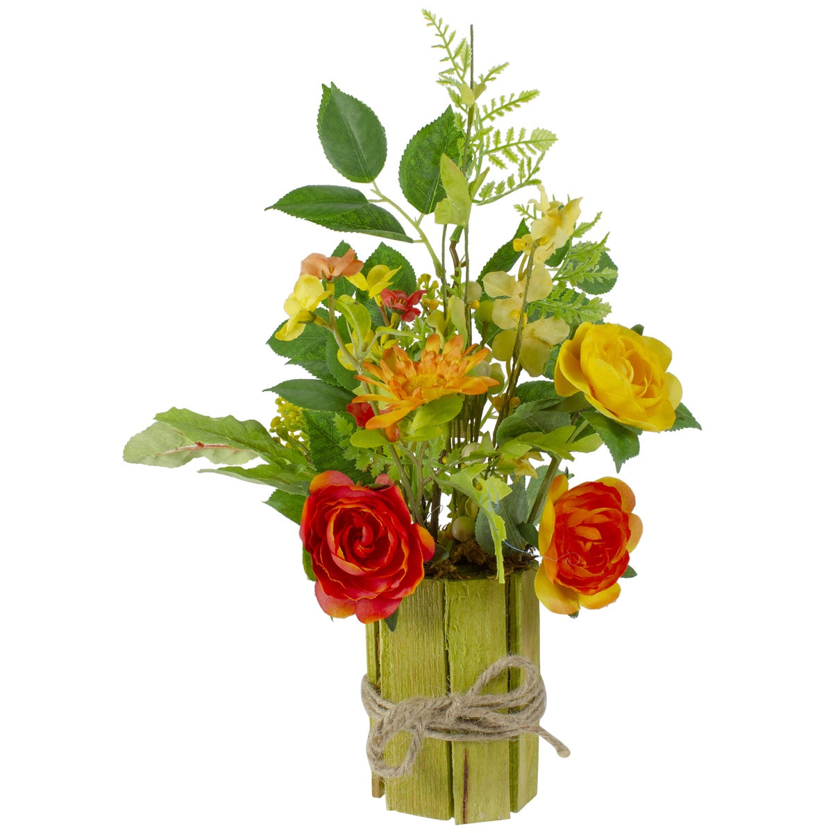  Northlight Potted Ranunculus and Rose Floral Spring Decoration - 13