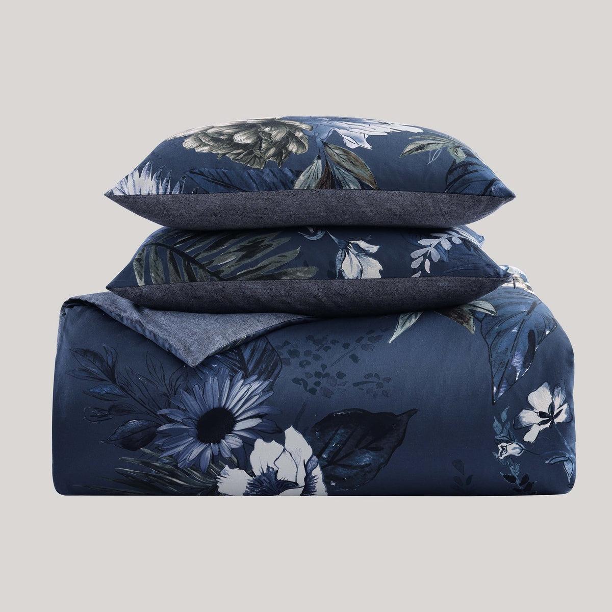  Bebejan Bebejan Daisy Blue 5 Piece Queen Size Reversible Comforter Set - FINAL SALE - QUEEN - Bonton